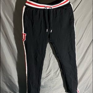 hustle gang black sweatpants, size small